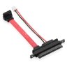 Кабель SATA 22pin F to sata 7pin F 90 градусов + 2P HS GCR Кабель Greenconnect SATA 22pin F to sata 7pin F 90 градусов + 2P HS GCR