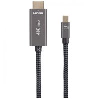 Кабель miniDisplayPort M-&gt; HDMI M 4K@60Hz 1.8m Telecom,оплетка (TA562M-1.8M) VCOM TA562M-1.8M