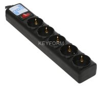 Фильтр-удлинитель Power Cube 1,9м д/подкл. к UPS(C14) 5 роз., 10А черный/граффит Электрическая мануфактура SPG5-B2