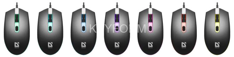 Defender Проводная оптическая мышь Dot MB-986 7цветов,4D,1000/1600dpi Defender 52986