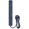 Фильтр-удлинитель PowerCom SP-06W 5.0M, 6 розеток, белый, 16А, 4кВт, 380Дж, защитные шторки, защита от КЗ, перегрузки, ВЧ и импульсных помех, кабель 3x1.5 мм2, ШхГхВ 338.5х50х40.2 мм, вес 0.82 кг. Powercom SP-06W 5.0M