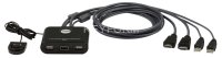 2-Port USB FHD HDMI Cable KVM Switch ATEN CS22HF