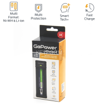 З/У для аккумуляторов GoPower LiCharger 2 Ni-MH/Ni-Cd/Li-ion/IMR 1 слот (1/100) З/У для аккумуляторов GoPower LiCharger 2 (00-00015361)