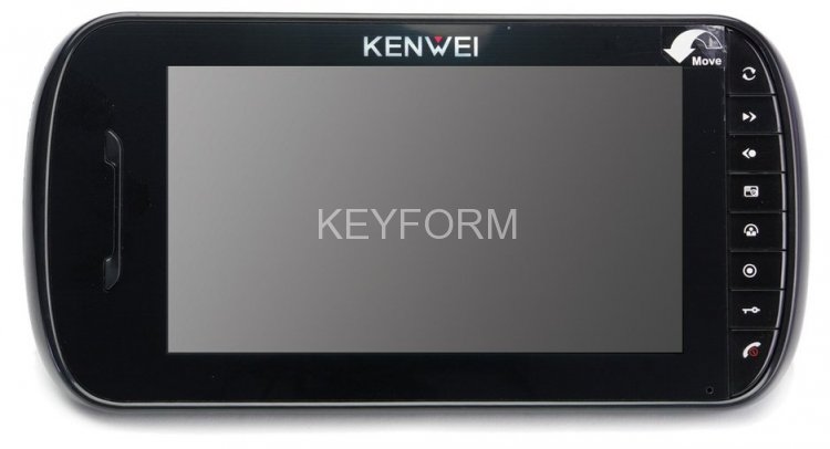Монитор видеодомофона цветной KENWEI KW-E703FC (черный)
