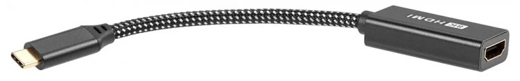 Адаптер USB Type-Cm---->HDMI(f) , 4K@120HZ 8K@ 30Hz, Alum  Shell,Telecom  0.15м<TUC040> VCOM TUC040