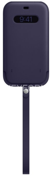 Чехол MagSafe для iPhone 12 Pro Max Кожаный чехол-конверт MagSafe для iPhone 12 Pro Max, тёмно-фиолетовый цвет