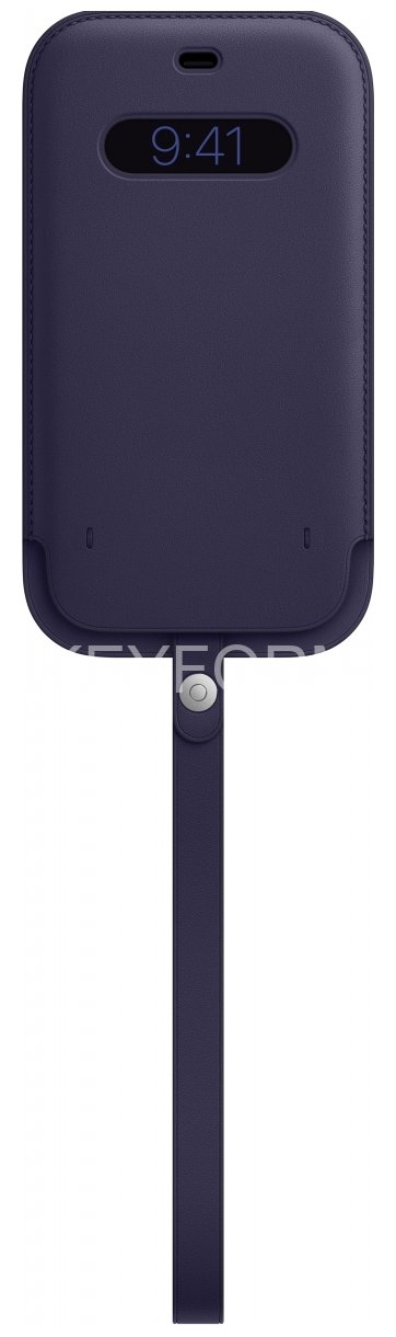 Чехол MagSafe для iPhone 12 Pro Max Кожаный чехол-конверт MagSafe для iPhone 12 Pro Max, тёмно-фиолетовый цвет