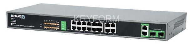 Коммутатор сетевой неуправляемый 16-портовый с РоЕ Praxis PPS-116