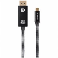 Кабель-адаптер USB Type-Cm --&gt; DP(m) 4K@120Hz 8K@60Hz, 1.8m Telecom &lt;TCC020M-1.8M&gt; VCOM TCC020M-1.8M