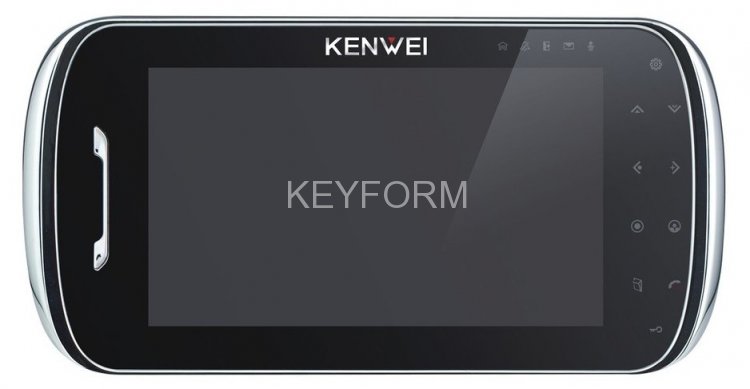 Монитор видеодомофона цветной KENWEI KW-S704C-W200 (черный)