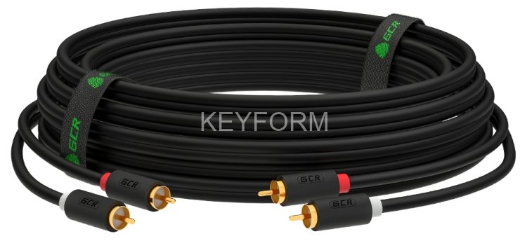 GCR Кабель 7.5m аудио 2 х RCA / 2 х RCA , GOLD, черный, GCR-53117 Greenconnect GCR-53117, 7.5 м