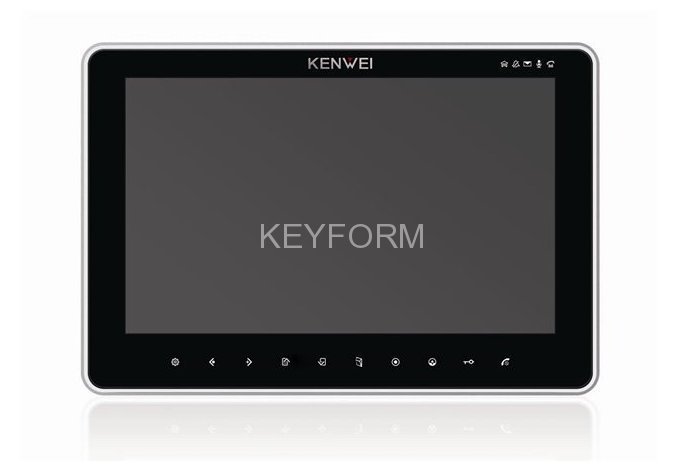 Монитор видеодомофона цветной с функцией «свободные руки» KENWEI KW-SA20C-PH-W200-HR (черный)