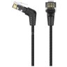Патч-корд Vention прямой UTP cat.6a, RJ45 угол 90 - 2м. Черный Vention IBOBH