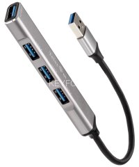 Переходник USB 3.0 --&gt;USB3.0+3 USB2.0, Aluminum Shell, 0.2м Telecom &lt;TA308U&gt; VCOM TA308U