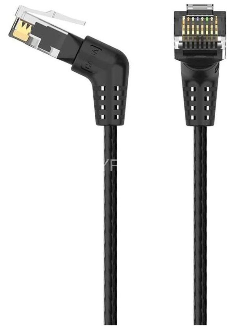 Патч-корд Vention прямой UTP cat.6a, RJ45 угол 90 - 3м. Черный Vention IBOBI
