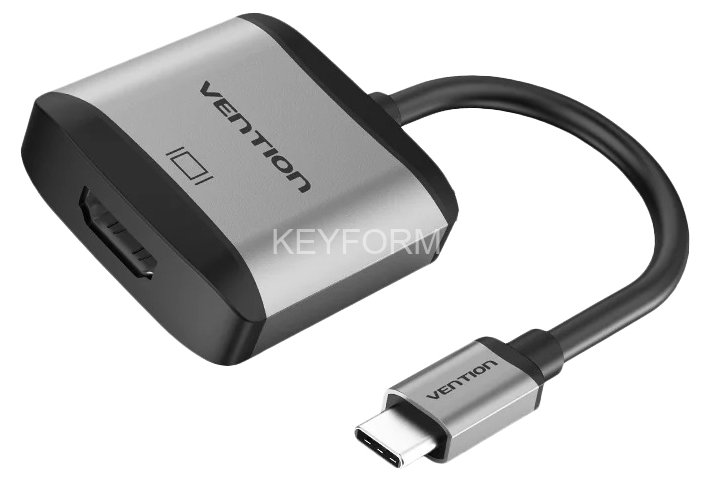 Мультимедиа конвертер Vention USB Type C M/HDMI F, серый Vention TDAHB