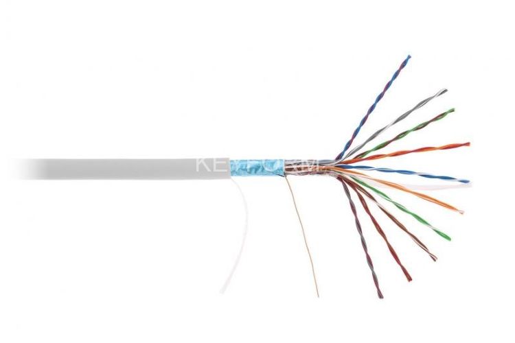 F/UTP 10x2x24AWG кат.5E solid PVC (LC1-C5E10-311)