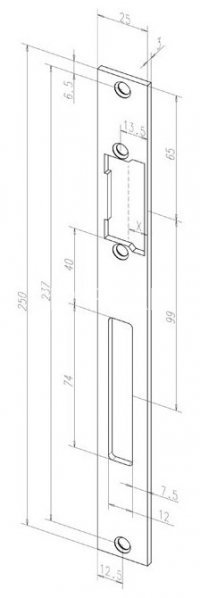 Eff-Eff HZ(691 35) (-------69135-01) лицевая панель 250х25 мм