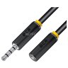GCR Удлинитель для гарнитуры 10.0m jack 3,5mm/jack 3,5mm черный, желтая окантовка, 28AWG, M/F, GCR-54003 Greenconnect GCR-54003, 10 м