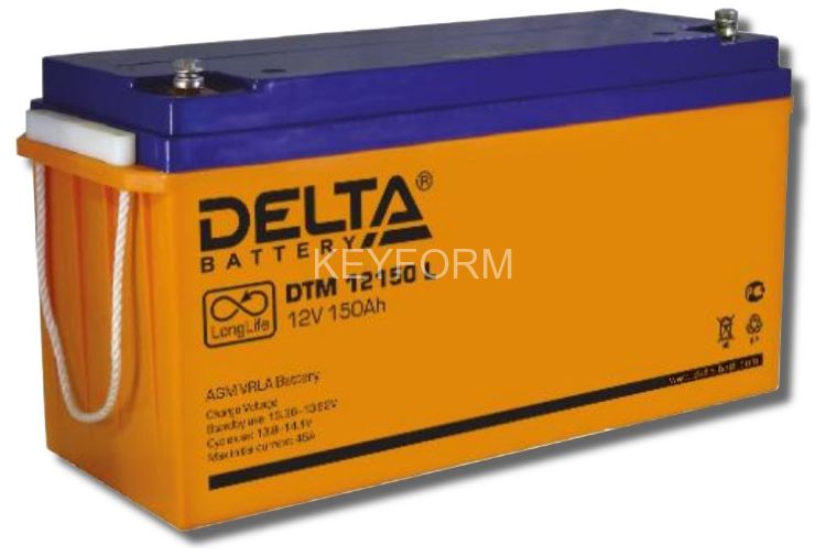 Аккумулятор герметичный свинцово-кислотный Delta DTM 12150 L