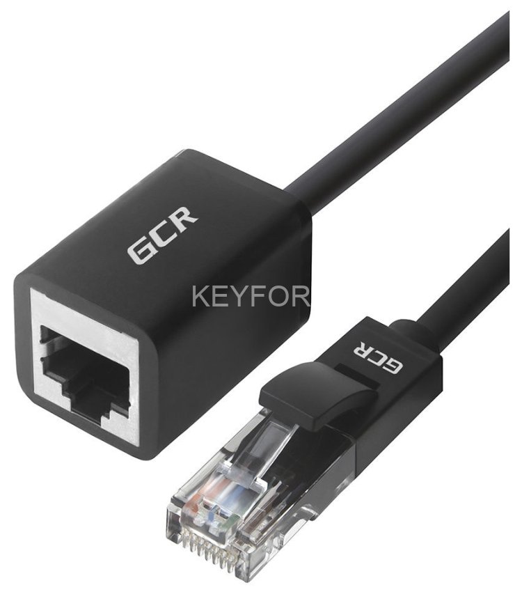 Greenconnect Удлинитель патч-корда прямой 0.5m, FTP медь, кат.6, черный, никелированный коннектор, 24 AWG, Premium ethernet high speed 10 Гбит/с, RJ45, T568B, GCR-51796 Greenconnect RJ45(m) - RJ45(f) Cat. 6 F/UTP PVC 0.5м чёрный