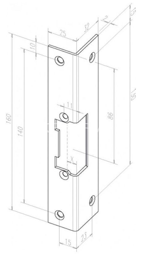 Планка, угловая, короткая Eff-Eff KiW (097 01) (-------09701-01) лицевая панель золото