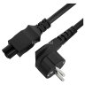 GCR Кабель питания для ноутбука 0.5m, Евровилка угловая - С5, черный, 3*0,75mm, GCR-54398 Greenconnect GCR-54398