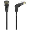 Патч-корд Vention прямой UTP cat.6a, RJ45 угол 90 - 1м. Черный Vention IBOBF