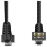 Патч-корд Vention прямой UTP cat.6a, RJ45 угол 90 - 1м. Черный Vention IBOBF