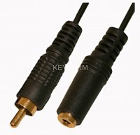 Jack (гн.) моно, 3,5мм-RCA (ш) со шнуром 0,3м.
