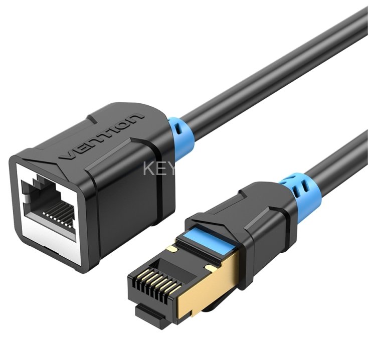 Патч-корд удлинитель Vention прямой SSTP cat.6, RJ45 - 1.5м. Черный Vention IBLBG