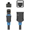 Патч-корд удлинитель Vention прямой SSTP cat.6, RJ45 - 1.5м. Черный Vention IBLBG