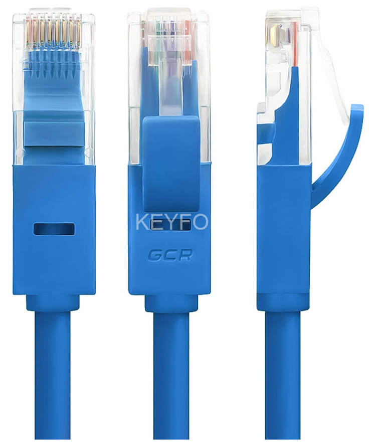 GCR Патч-корд перекрестный ethernet 1.0m UTP кат.5е, синий, RJ45, литой Greenconnect RJ45(m) - RJ45(m) Cat.5e U/UTP LSZH 1м