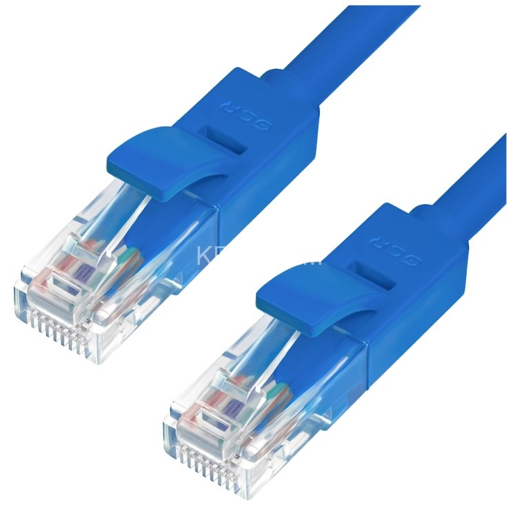 GCR Патч-корд перекрестный ethernet 1.0m UTP кат.5е, синий, RJ45, литой Greenconnect RJ45(m) - RJ45(m) Cat.5e U/UTP LSZH 1м