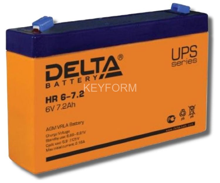 Аккумулятор герметичный свинцово-кислотный Delta HR 6-7.2