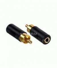 Jack (гн.) моно, 3,5мм-RCA (ш) (позолоченный)