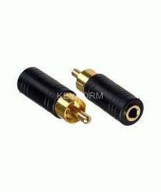 Переходник Прочие зарубежные Jack (гн.) моно, 3,5мм-RCA (ш) (позолоченный)