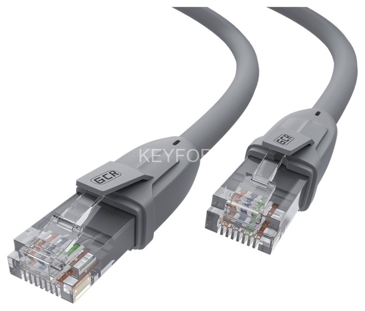 GCR Патч-корд прямой 0.75m UTP кат.6, серый, 24 AWG, ethernet high speed, RJ45, T568B, GCR-52543 Greenconnect GCR-52543 UTP кат.6, 0.75 м