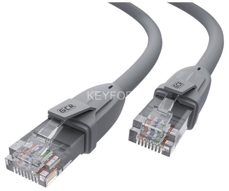 GCR Патч-корд прямой 0.75m UTP кат.6, серый, 24 AWG, ethernet high speed, RJ45, T568B, GCR-52543 Greenconnect GCR-52543 UTP кат.6, 0.75 м