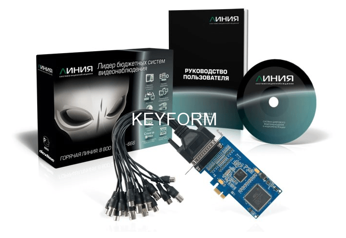 Гибридная плата видеозахвата (аналог или IP) ДевЛайн Линия Effio 8х25 Hybrid IP