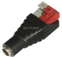 Разъем питания DCx2.1 (гнездо) клеммная колодка, самозажим