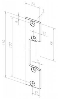 Eff-Eff kl (106 40) (-------10640-01) лицевая панель 110 мм