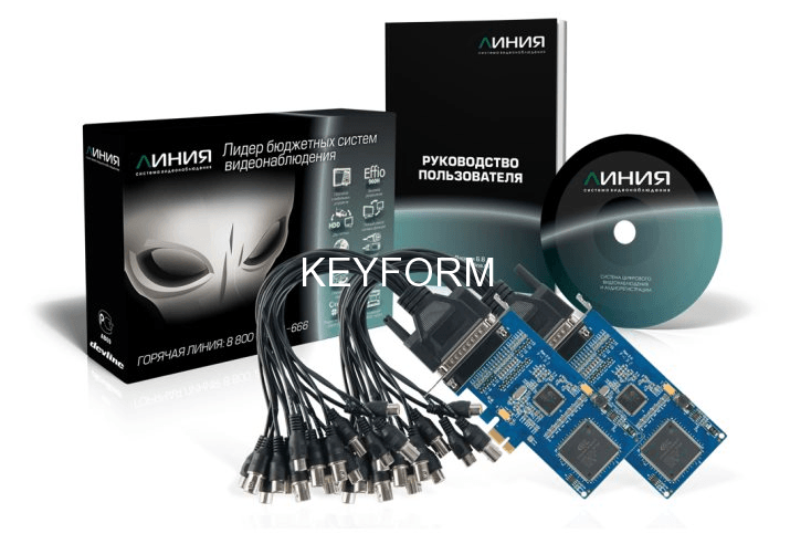 Гибридная плата видеозахвата (аналог или IP) ДевЛайн Линия Effio 16х25 Hybrid IP