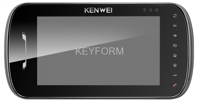 Монитор видеодомофона цветной KENWEI KW-E703FC-M200 (черный)