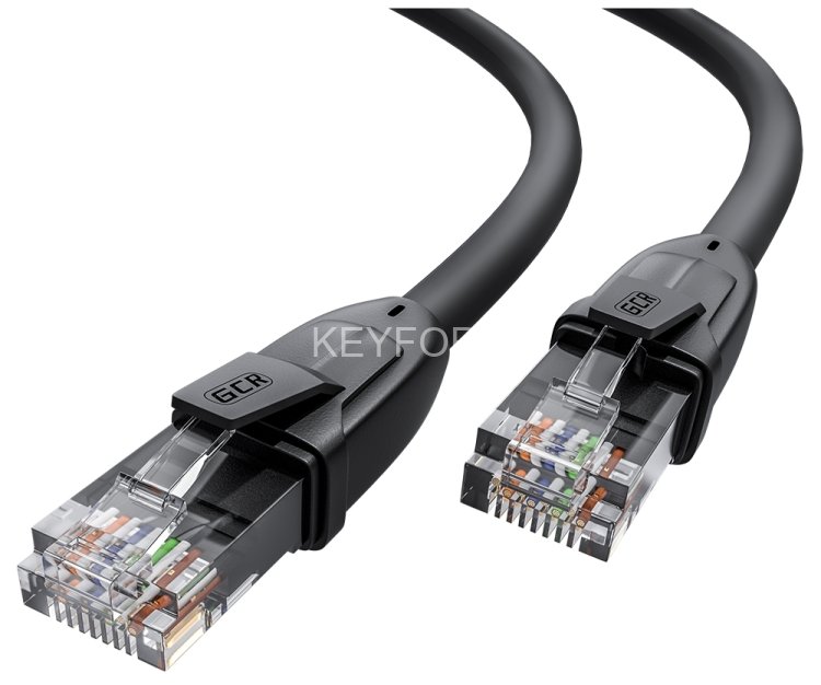 GCR Патч-корд прямой 30.0m UTP кат.6, черный, 24 AWG, ethernet high speed, RJ45, T568B, GCR-52539 Greenconnect GCR-52539