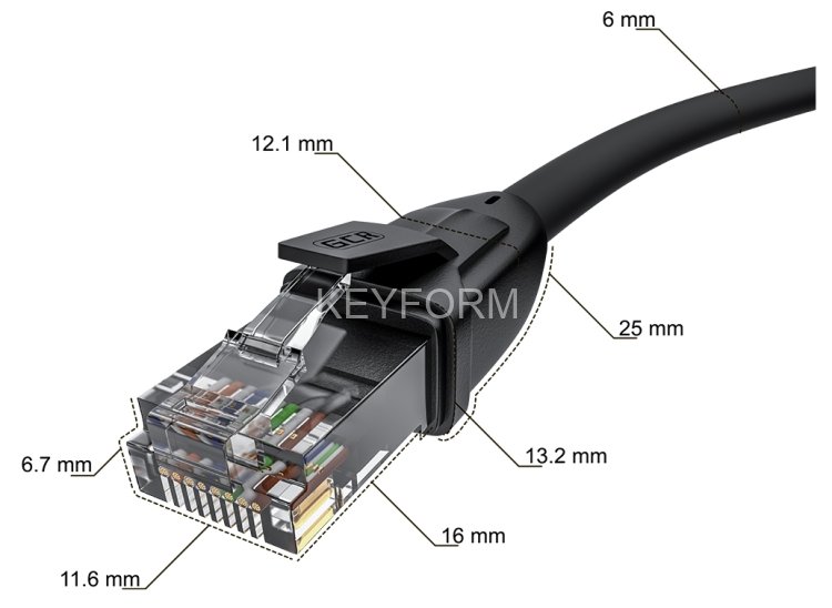 GCR Патч-корд прямой 30.0m UTP кат.6, черный, 24 AWG, ethernet high speed, RJ45, T568B, GCR-52539 Greenconnect GCR-52539