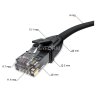GCR Патч-корд прямой 30.0m UTP кат.6, черный, 24 AWG, ethernet high speed, RJ45, T568B, GCR-52539 Greenconnect GCR-52539