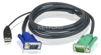 Кабель KVM USB &quot;гидра&quot; 1.8м SHD15M/USB A(M)--SPHD15M(G)/ATEN ATEN 2L-5202U