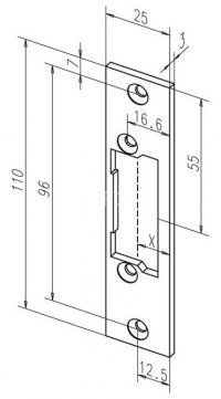 Eff-Eff kl (61B 35) (----61B35-01) лицевая панель сталь