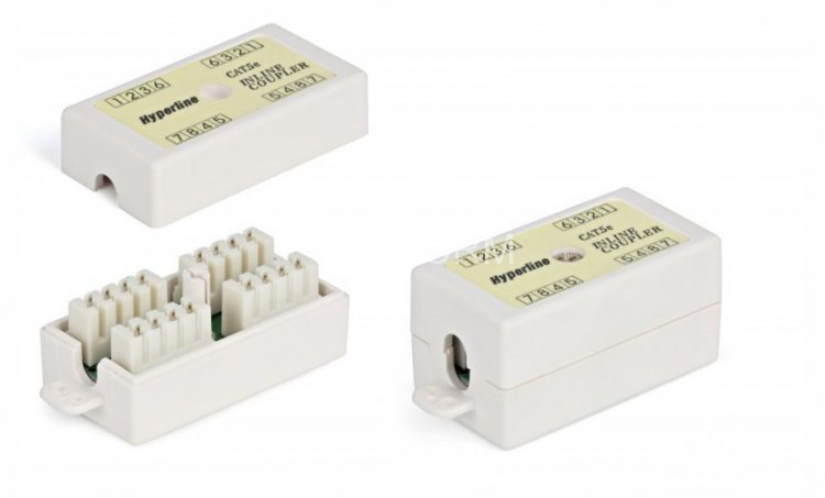 Проходной адаптер Hyperline CA-IDC-C5e-WH